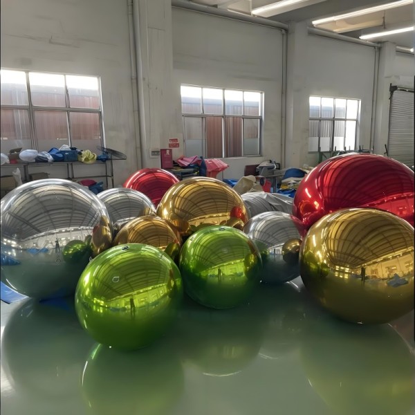 Hot Sales Giant Silver Disco Ballon Shinny Inflatable Mirror Ball PVC Inflatable Event Decoration Wedding Gold Silver Ball