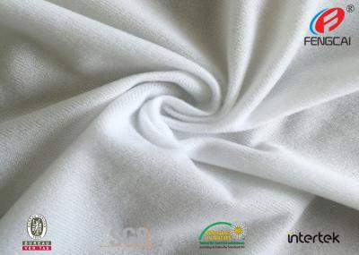 Tela poli escovada livre do jérsei do enrugamento, tela branca de tricô do roupa de banho