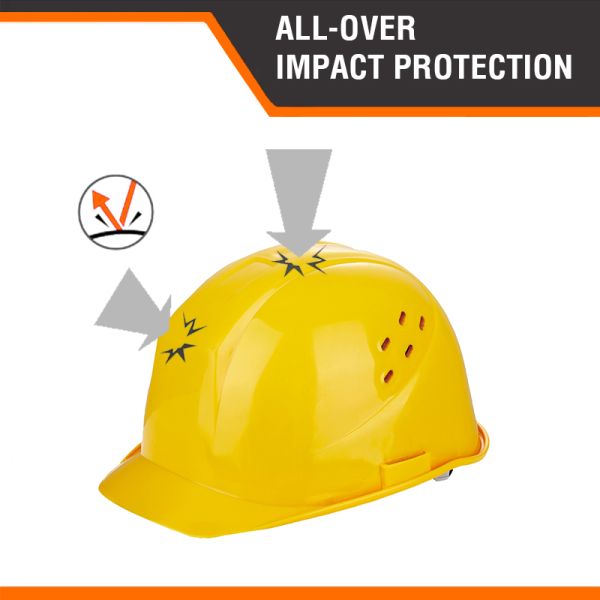 Protection industrielle T154 Casque de sécurité de ventilation avec ceinture de tissu et bande de transpiration