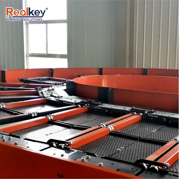 Space Saving Compact Split Tray Sorter Small Footprint Design, Dense Sortation for Limited Warehouse Space