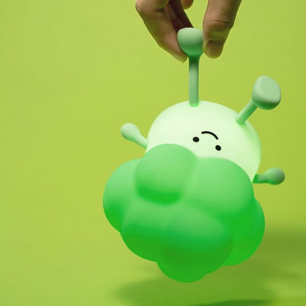 Cute dessin animé brocoli pour accompagner les enfants à dormir lumière de nuit de silicone lampe de lit rechargeable légumes