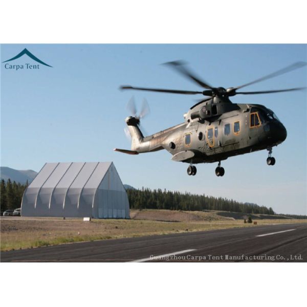 Curved Aluminum  Aircraft Hanger 25m By 40m For Warehouse Wind - Resistant