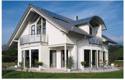 Estrutura de estrutura de aço leve Vila pré-fabricada Economia de energia Casas modulares modernas