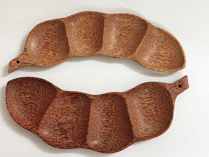 Tamarind Coconut Handmade Wooden Plates Dish Nature Inspired