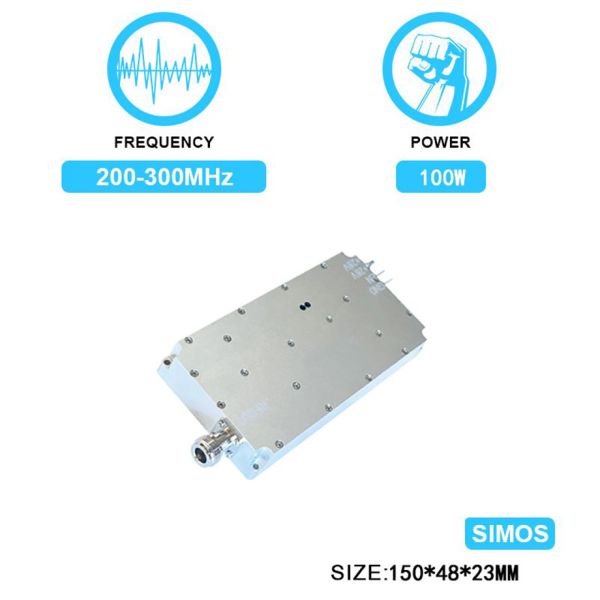 100W 200-300MHz PA Power Amplifier Signal Blocking Device Anti Drone Fpv Uav Drones Module with SIMOS