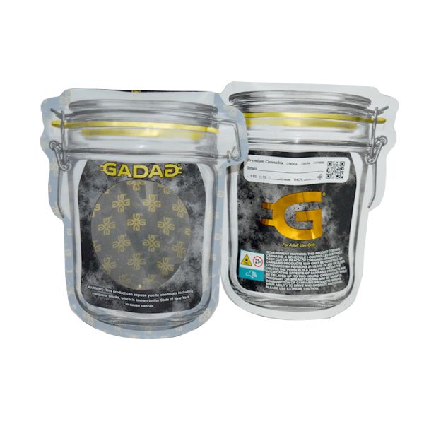 Die Cut Irregular Ziplock Kush Tobacco Special Shaped Plastic Mylar Packs 3.5G Bag