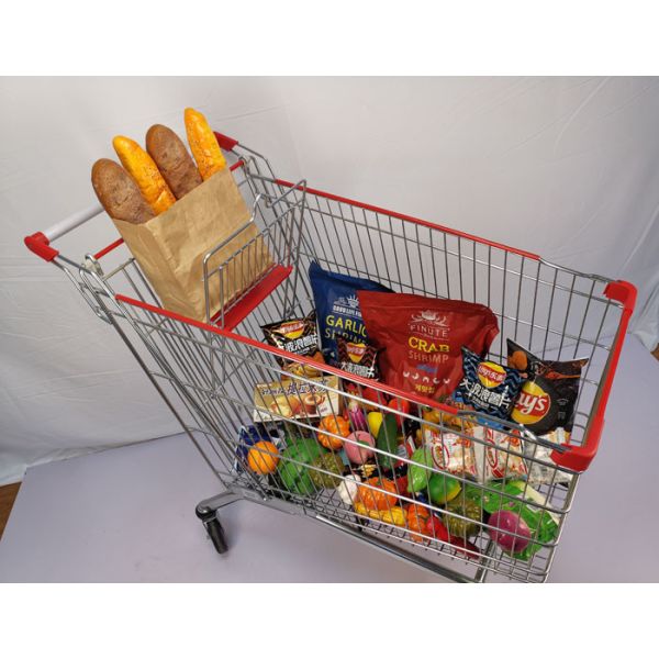 Q195 Steel 240L Store Shopping Cart Supermarket Shopping Trolley SGS Certificate