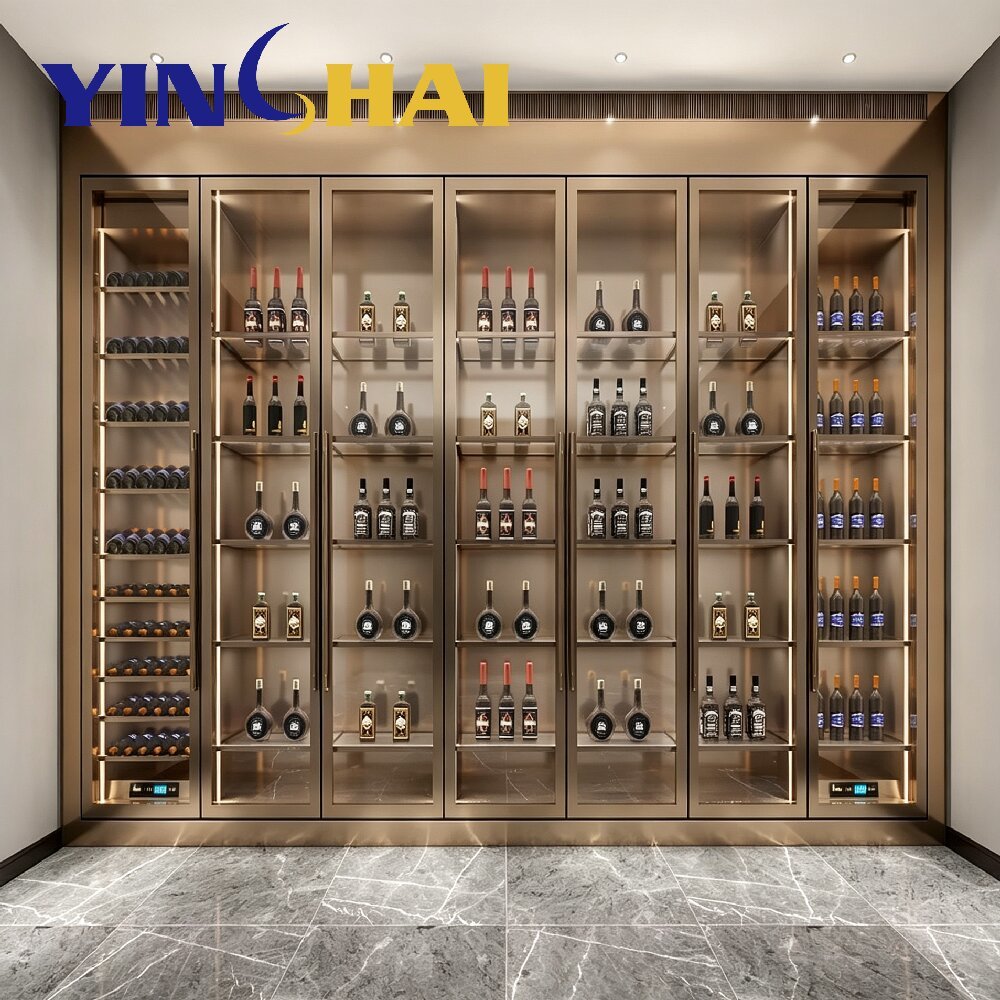 Silent Compressor Stainless Steel Dual Zone Wine Cabinet With APP Remote Control
