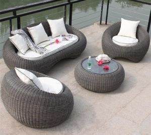 Brown Outdoor Patio Couch Waterproof Garden Furniture Corner Sofa