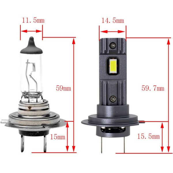H7 3200LM Ultra-Bright Headlight Led Bulb For Car Directly Inserted Into Fan-Equipped
