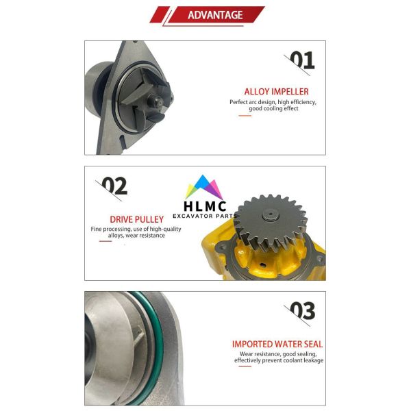 E345 C13 293-0818 3520205 352-0205 High Quality Excavator Engine Spare Parts Water Pump