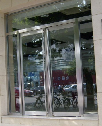 Soundproof Aluminium Casement Door With Double Glazed Glass Color Optional glass door hinge adjustable hinge tempered