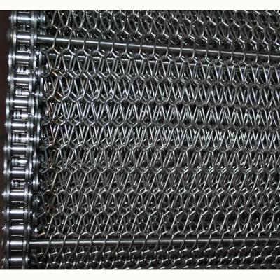 Flat Wire Belt Stainless Steel Wire Spiral Mesh Belt For Food