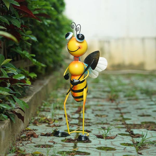 Decoração decorativa da casa do metal de Art Ornaments Multiple Carton Bee do metal