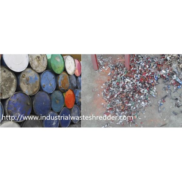 Iron Drum Four Shaft Shredder Higher Torque Rotary Blades With Electrical System