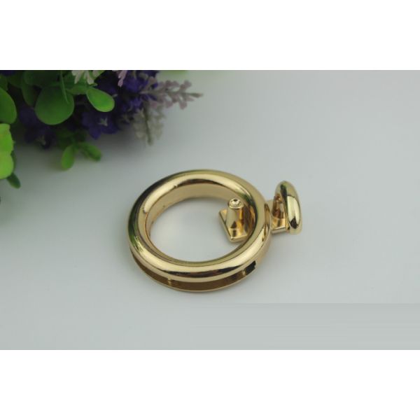 Wholesale high quality lady bag lock light gold metal twist turn decorative lock for bags