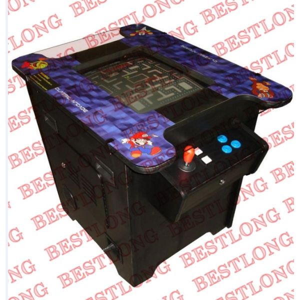 Purple Multi Game Arcade Cocktail Table 2 Side 2 Player Support DIY Sticker