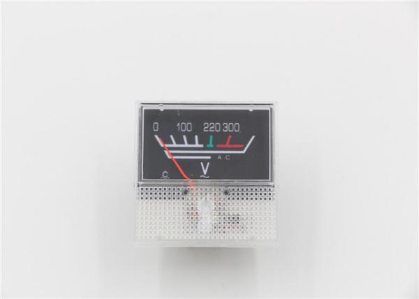 Plastic Black Color Dial Analog Voltmeter Panel Mount 48*45mm Analog Display Meter