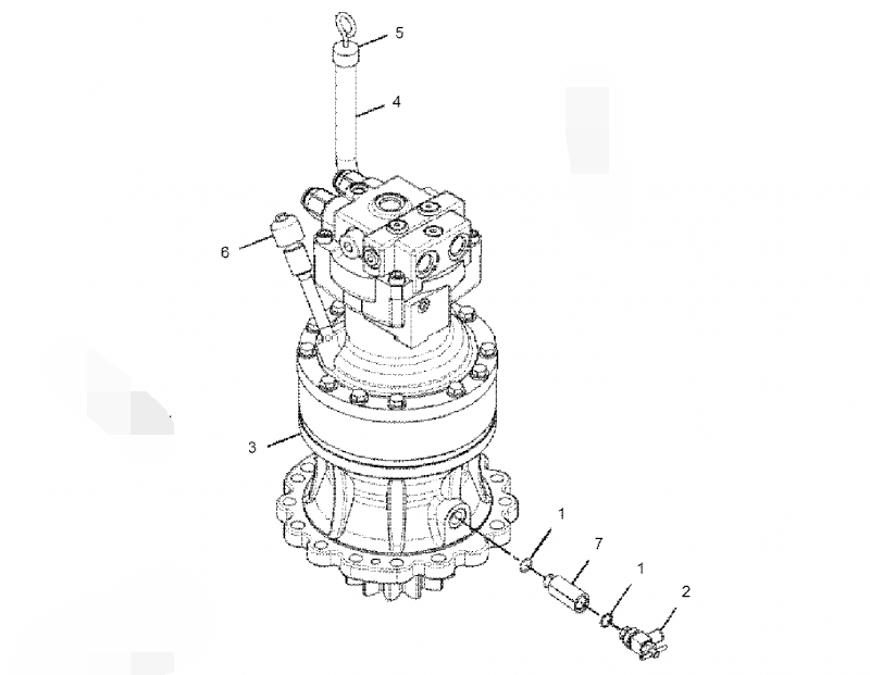 E312D 1695569 Caja de engranajes oscilante velocidad de rotación del engranaje de excavadora
