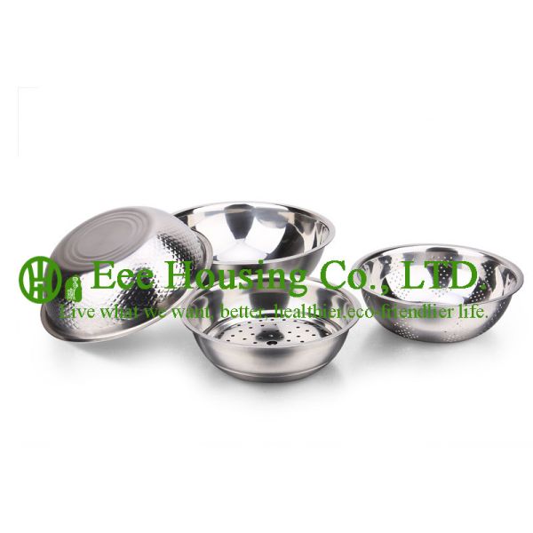 Stainless Steel cooking cookware kitchenware set,Rice washing sieve,wash vegetable plate,water separate pan Kitchen