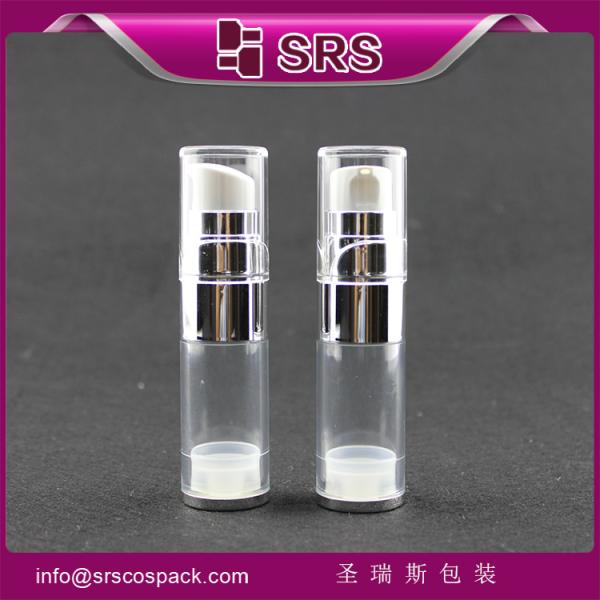 15ml 30ml SRS PACKAGING clear lotion bottle,high end airless cosmetic pump bottle