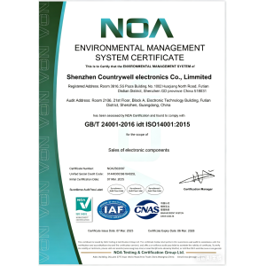 Countrywell Electronics Co., Ltd. Certifications