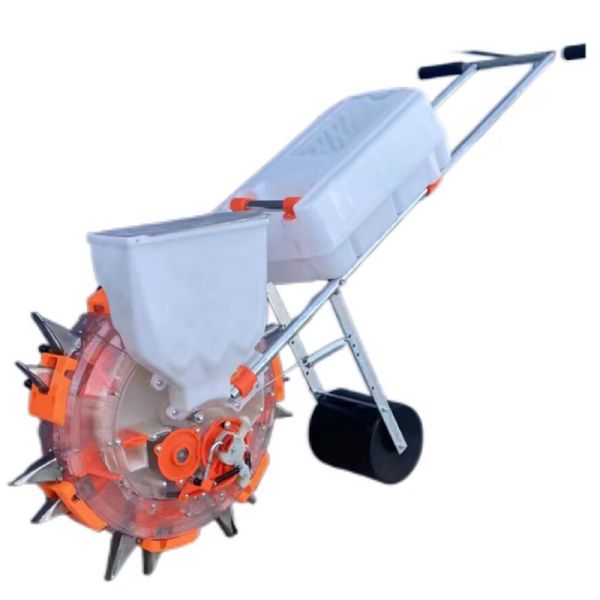Manual Seeder Machine With Fertilizing Dual Purpose Hand Push Sower For Optimized Crop