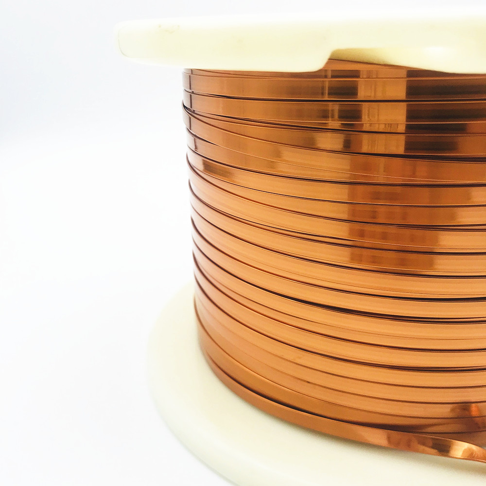 0.04 - 1.8mm Enamel Coated Copper Wire Super Flat / Rectangular Magnet Wire Insulated Solid IEC/GB/NEMA CN;TIA Rvyuan UEW