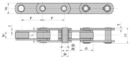 MC Series Steel Roller Chain Four Types Stainless Steel Roller Chain
