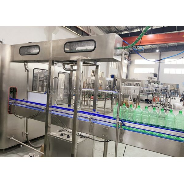 4 In 1 Automatic Liquid Filling Machines , Pulp Juice PET Bottle Filling And Capping Machine