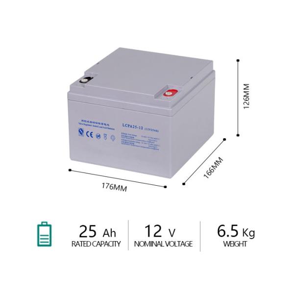 6.5kg SLA Sealed Lead Acid Battery 25Ah Deep Cycle Battery