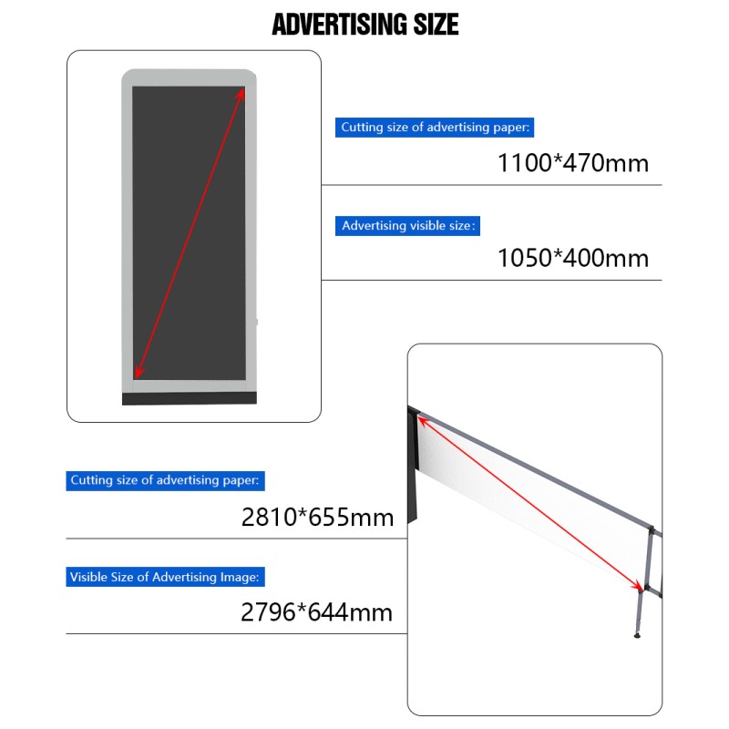 DZ812 DC Brushless Fabric-Frame Advertising Barrier Gate