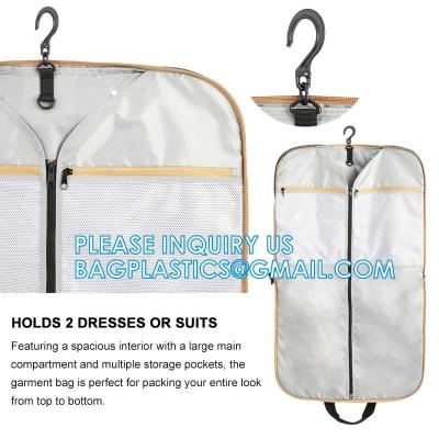 Gusseted Travel Garment Bag For Business, Foldable, Durable Thick Oxford Fabric Travel Suit Bag