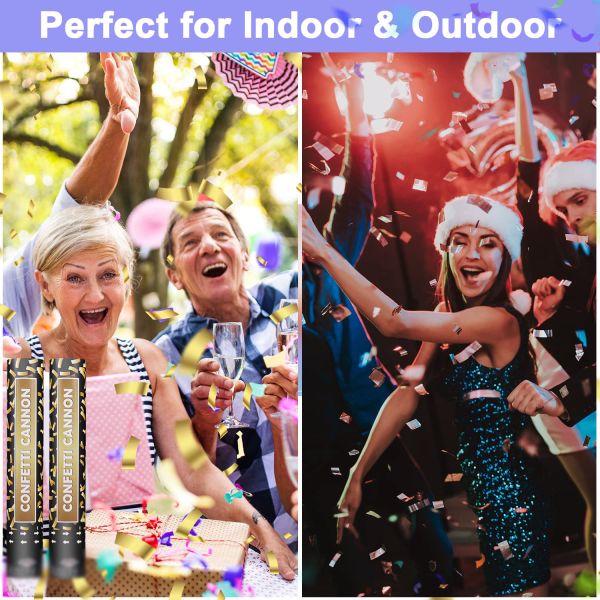 40cm Multicolor Biodegradable Party Popper Confetti Cannons for Colorful Celebrations