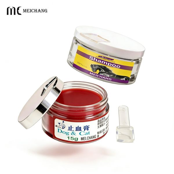 30G 50G Medical-Grade Pet All-Purpose Balm Jar with Built-in Spoon AS+PP Cream Container for Multi-Care Applications (MC-AS-552-4)