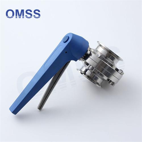 Stainless Steel Flanged Butterfly Valve 0.5-12 3A SMS DIN Food Grade Tri Clover With Pull Trigger