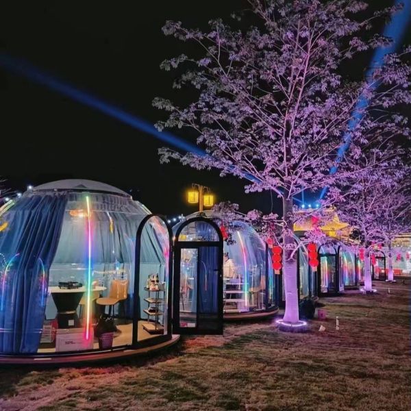 Explore the Outdoors with PC Star Room Mobile Scenic Area Camping Spherical Tent Villa Outdoor Homestay Bubble House 3.8m