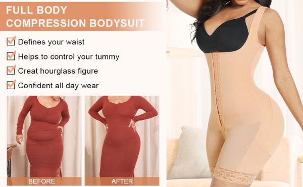 Nonwoven Weaving Method Women's Full Body Shaper 5XL BBL FAJAS Waistdear Tummy Control