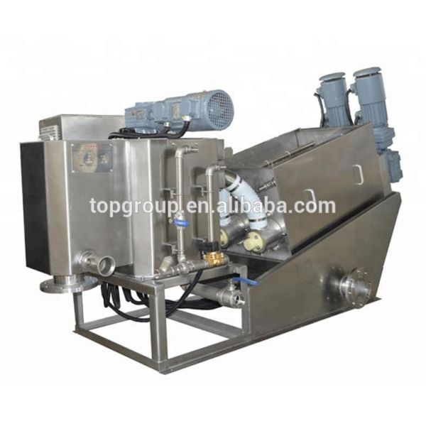 500L/H Tratamiento de agua Deshidratador de lodos Prensa de tornillo con sistema de dosificación automática