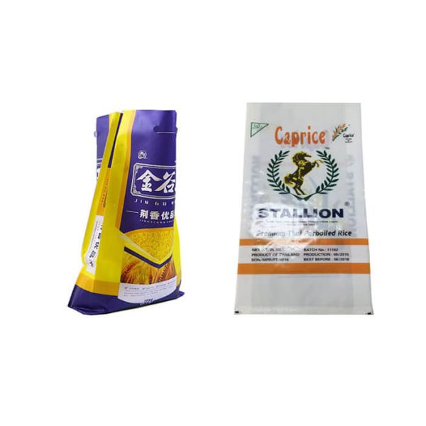 Eco Friendly Rice Packaging Bags , 20 Kg Rice Bag Polypropylene Folded
