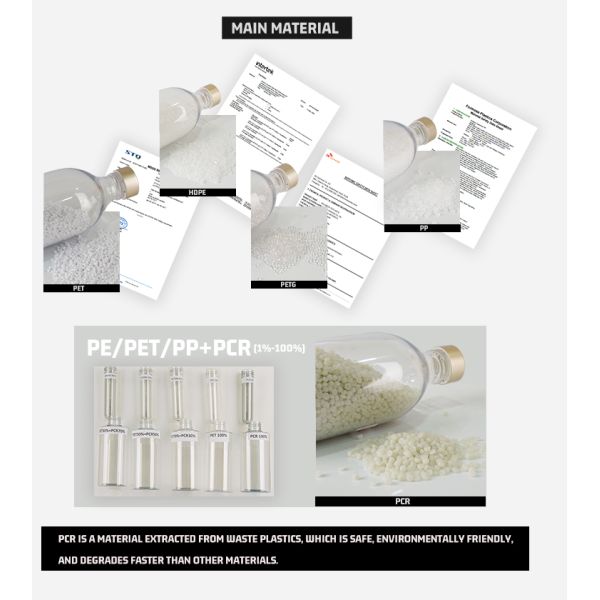 500ml customised luxury pet plastic Body Wash Lotion container transparent shampoo bottles