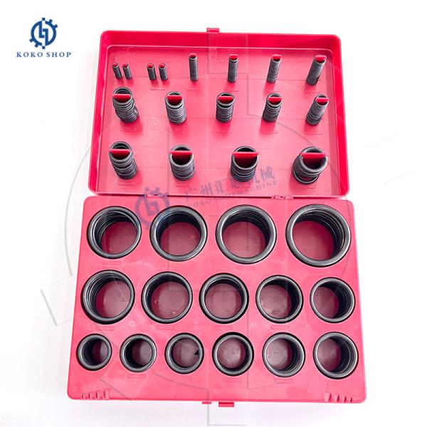 NBR-90 AS-568 Rubber O-ring Service Kit 382PCS O-ring Box for Excavator Spare Parts