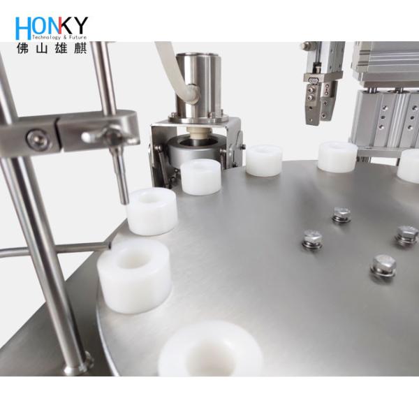 Desktop Semi-Auto Essential Oil Bottle Filling And Capping Machine With Ceramic Piston Pump High Precision For Cosmetic Oil Packing