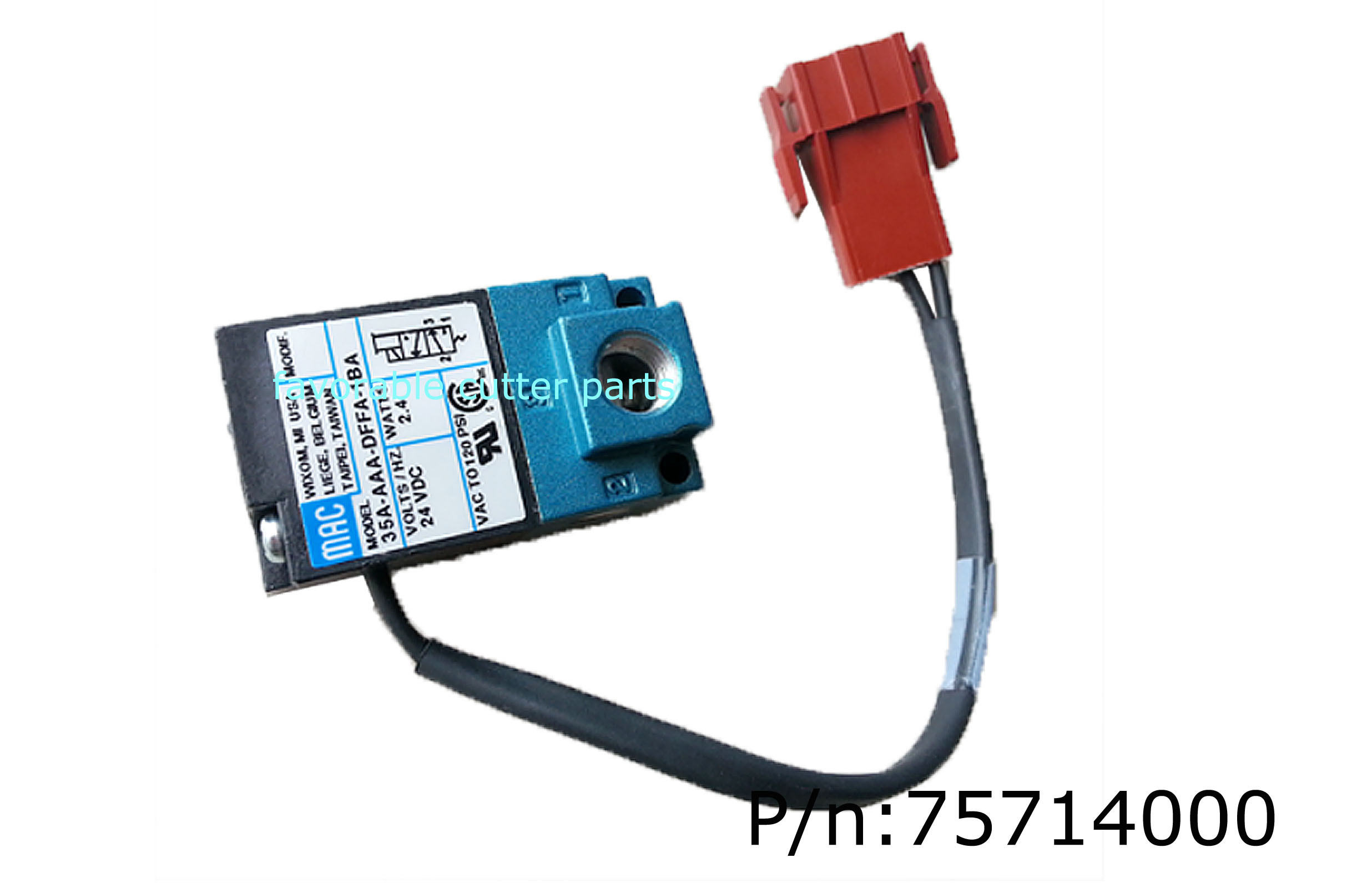 Mac 35a-Aaa-Dffa-1ba 24vdc клапана соленоида на части 75714000 резца Gt7250