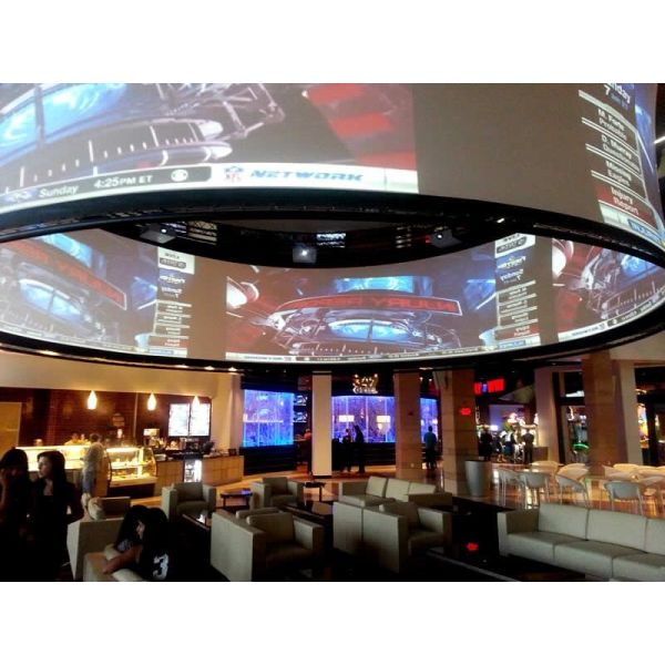 Acoustically Perforated Curved Projector Screen For HD Cinema Simulator System
