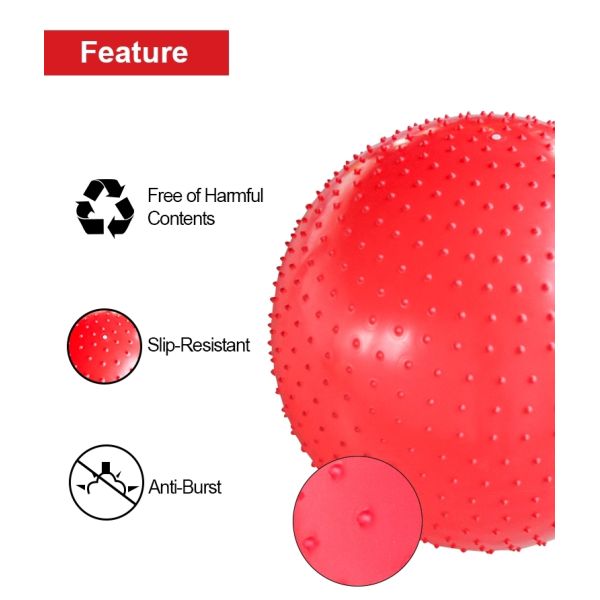Ecofriendly Pilates Gym Ball , PVC 75cm Exercise Ball Meet EU Standard