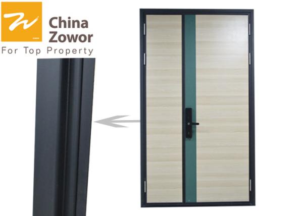 36'' X 84'' Unequal Leaf RH Active Steel Insulated Fire Door For Hotel/ Wood Grain Finish