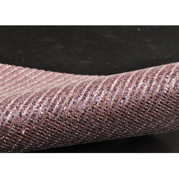Sheer Polyester Tulle Glitter Mesh Fabric Multicolor Popular For Shoes