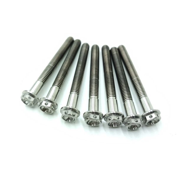 ISO M8x40 Hex Head Flanged Titanium Screws GR5