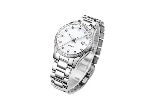 Female Stainless Steel Automatic Watch 5 ATM Water Resistant  Super Luminous